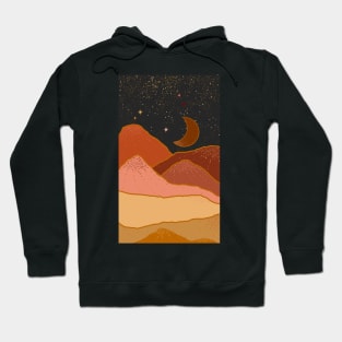 Moon Mountain Desert Colors Celestes Studio© Hoodie